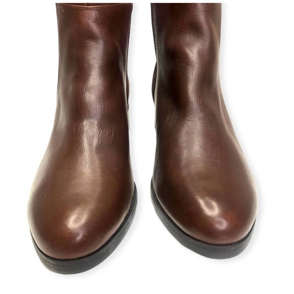 H By Halston Michelle Riding Boot A269725 Size 7.5 Brown Leather Suede - Picture 3 of 10